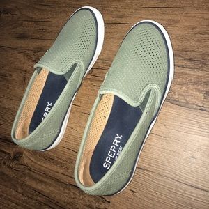 Sperry perforated slip ons